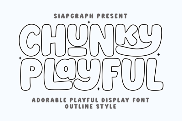 Chunky Playful Outline: A Font for Dynamic Visuals