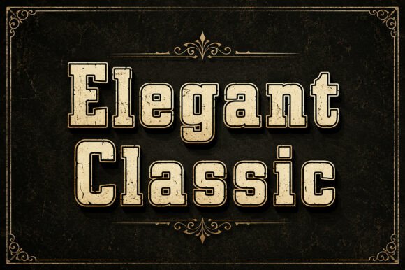 Elegant Classic: Bold Vintage Typography for Modern Design