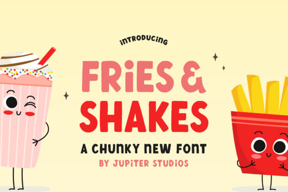 Fries and Shake: A Bold Display Font for Modern Design