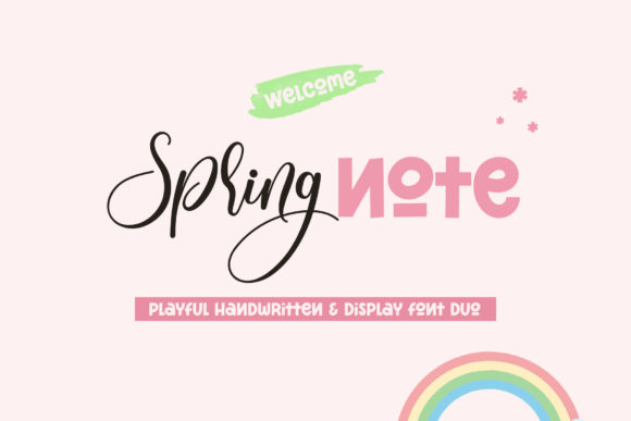 Spring Note: A Bouncy Duo Font for Modern Design